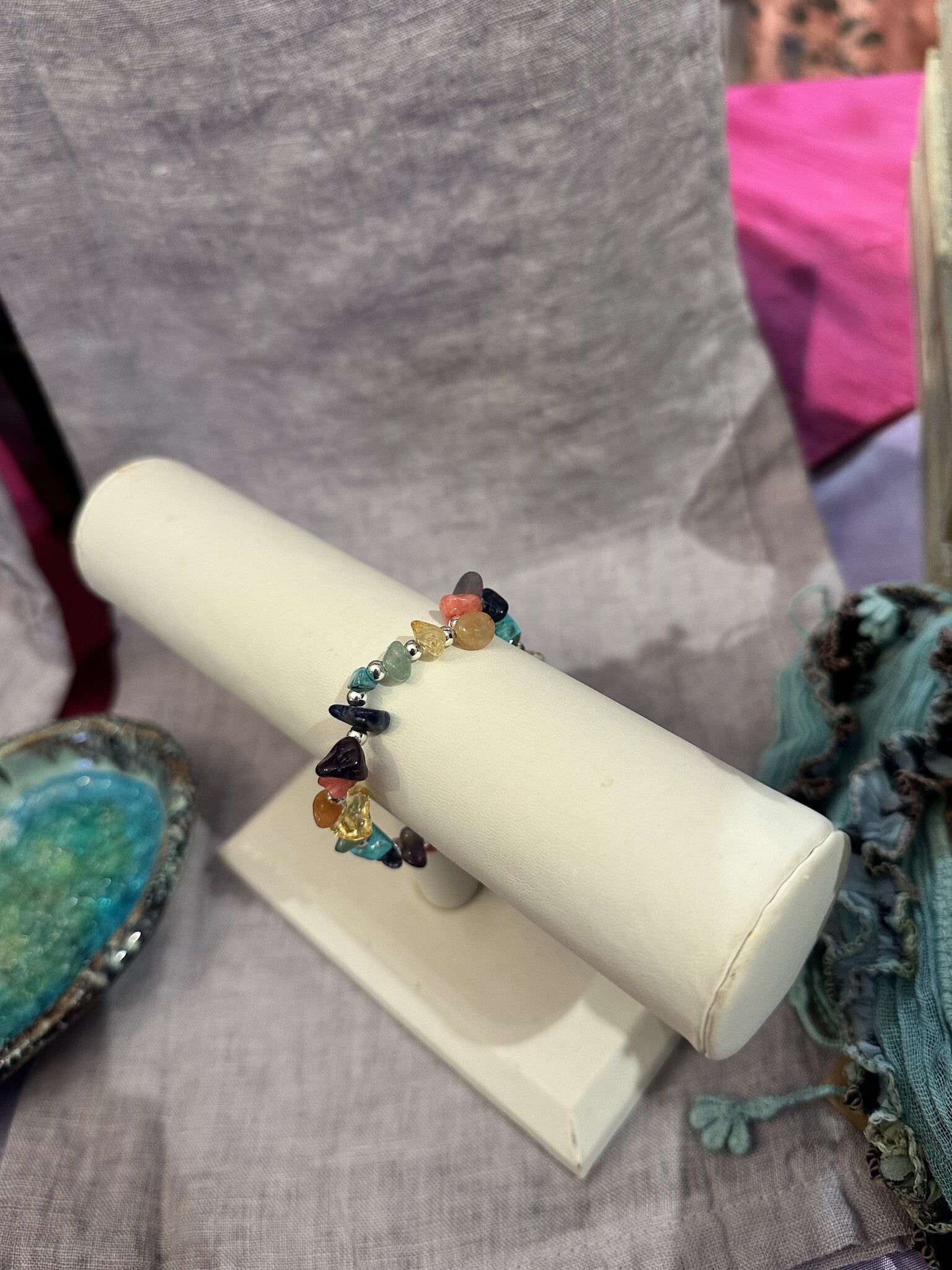 Multicolor Stone Stretch Bracelet