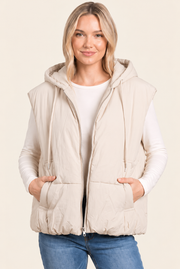 Hooded Lined Puffer Vest by: Staccato (3 Colors)
