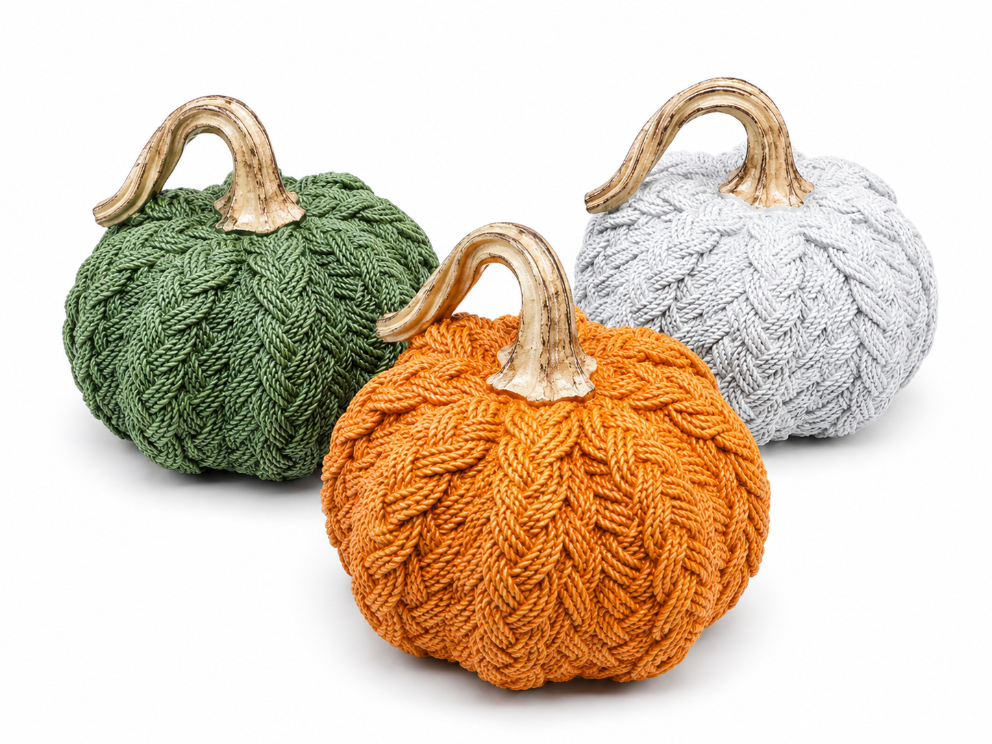 Resin Woven Harvest Pumpkin (3 Colors)