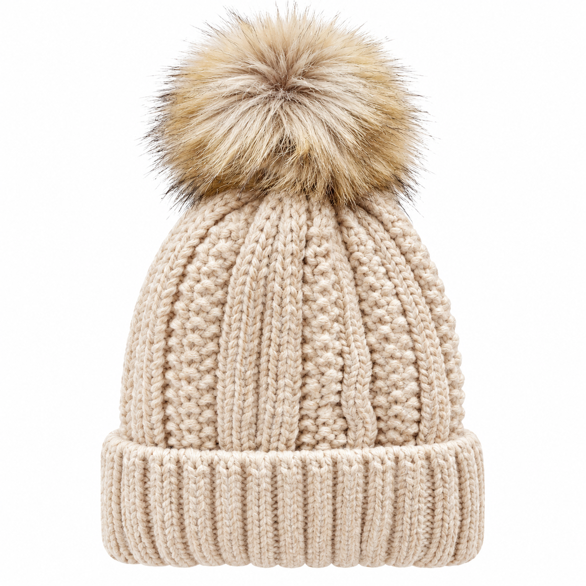Knitted Hat w/ Fleece Lining