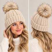 Knitted Hat w/ Fleece Lining