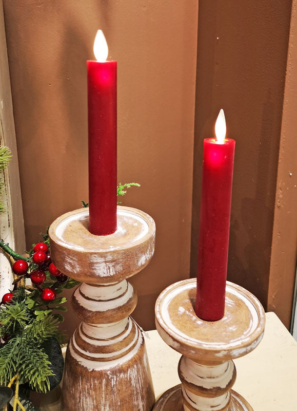 Set of 2 Battery Operated 9" Taper Candles (3-Colors)