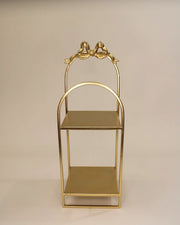 Golden Metal Bow 2-Tiered Shelf