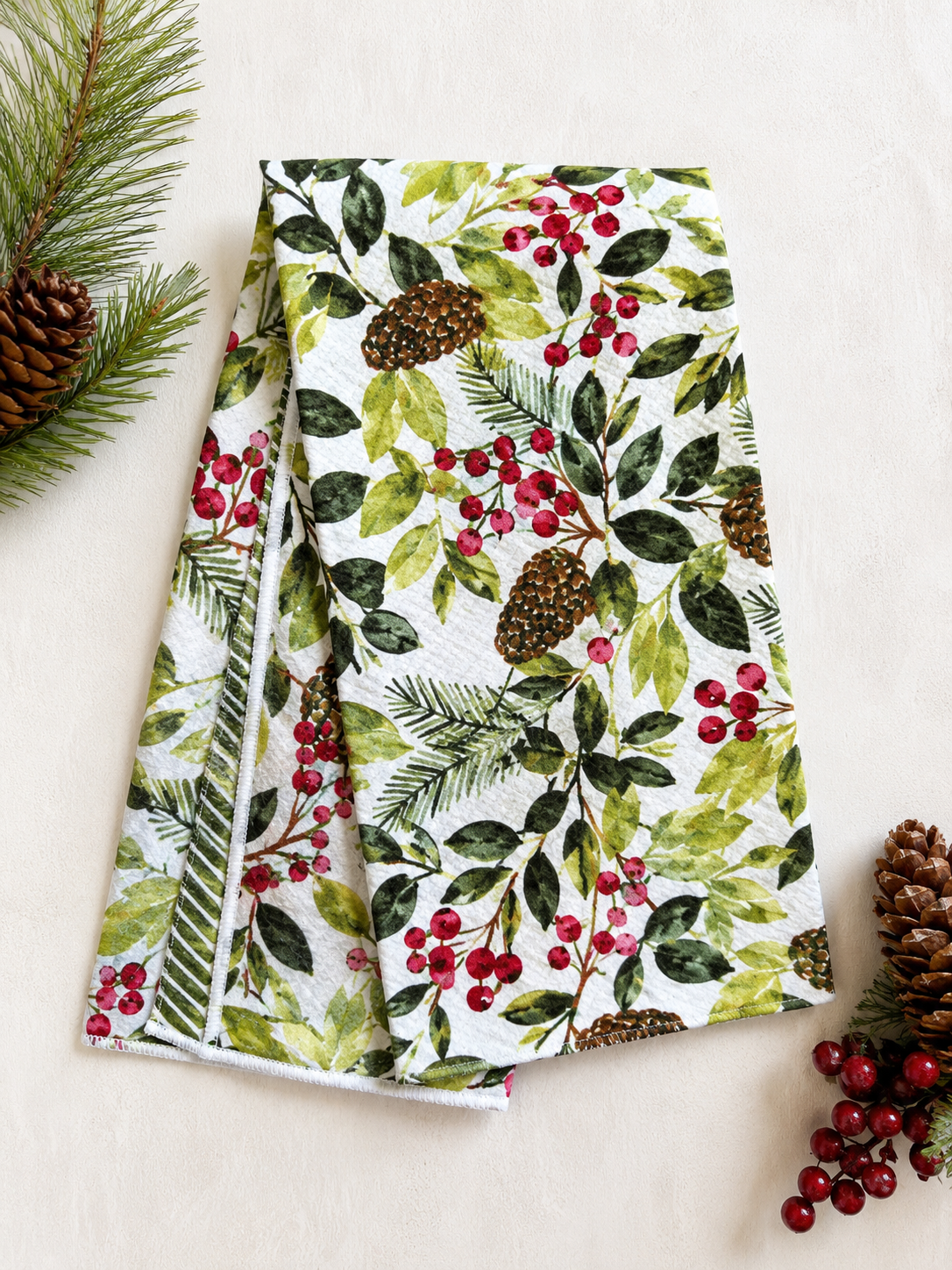 Holiday Two-Sided Quick Dry Kitchen Towel (4-Styles)