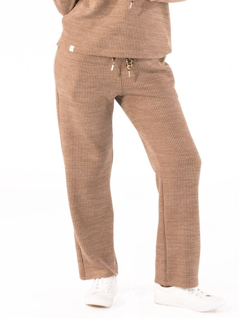 Leopard Drawstring Ribbed Pants By: Simply Southern