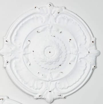 Brushed White Wall Medallion (2-Sizes)