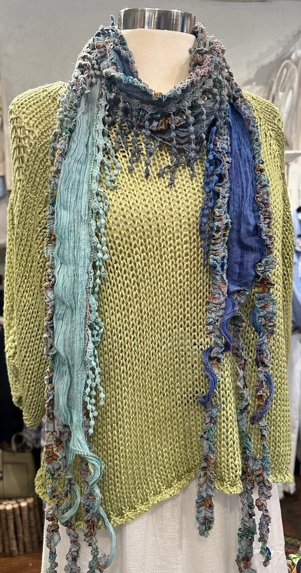 Handmade Trailing Wildflower Scarf By: Monkey Mango