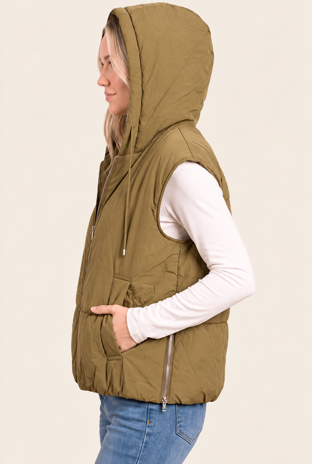 Hooded Lined Puffer Vest by: Staccato (3 Colors)