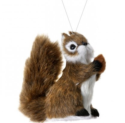 Furry Squirrel Ornament