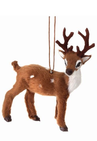 Small Furry Buck Ornament (2-Styles)