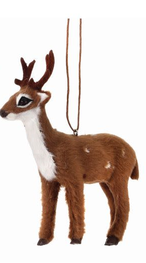 Small Furry Buck Ornament (2-Styles)