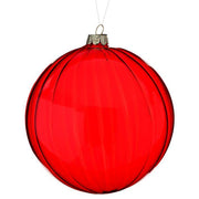 5" Red Glass Ball Ornament