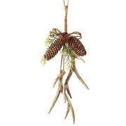 Antler Pinecone Bell Ornament