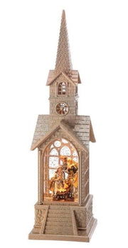 16" LED Nativity Church Snow Globe