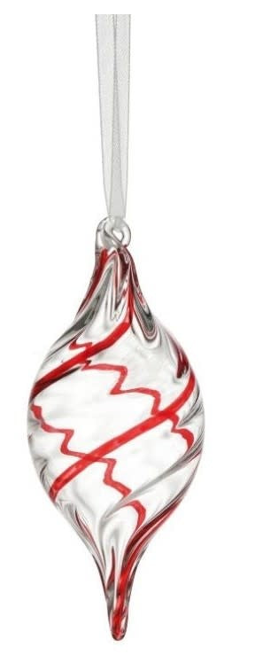 Glass Swirl Peppermint Ornament (2-Styles)