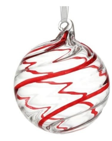 Glass Swirl Peppermint Ornament (2-Styles)