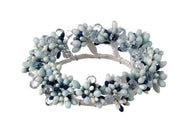 6" Jeweled Pearl Berry Candle Ring (3-Colors)