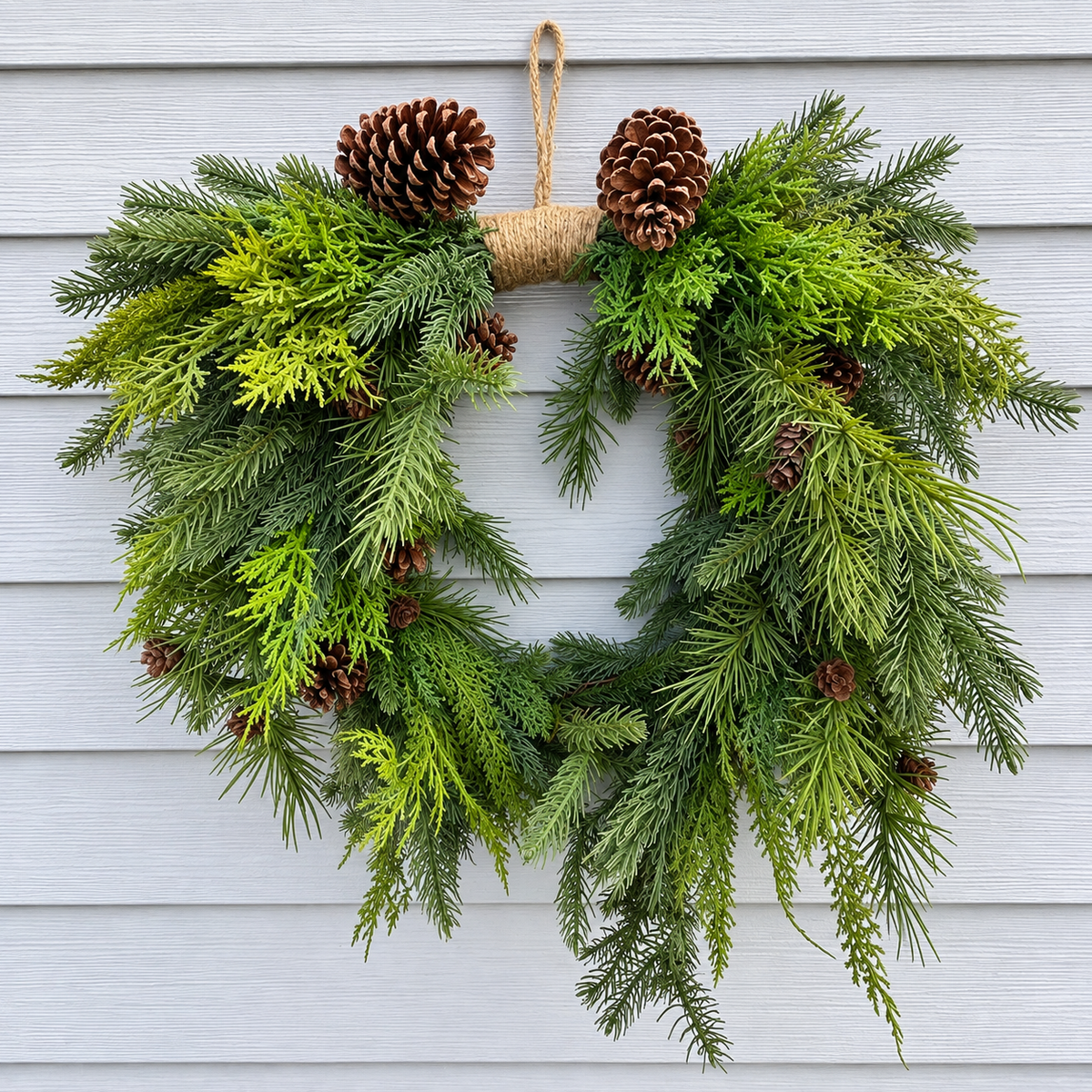 26" Natural Touch Mixed Evergreen Wreath
