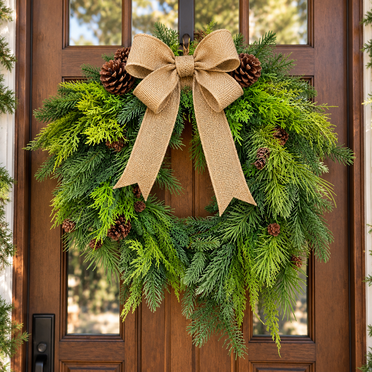 26" Natural Touch Mixed Evergreen Wreath