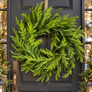 30" Real Touch Cedar Norfolk Pine Wreath