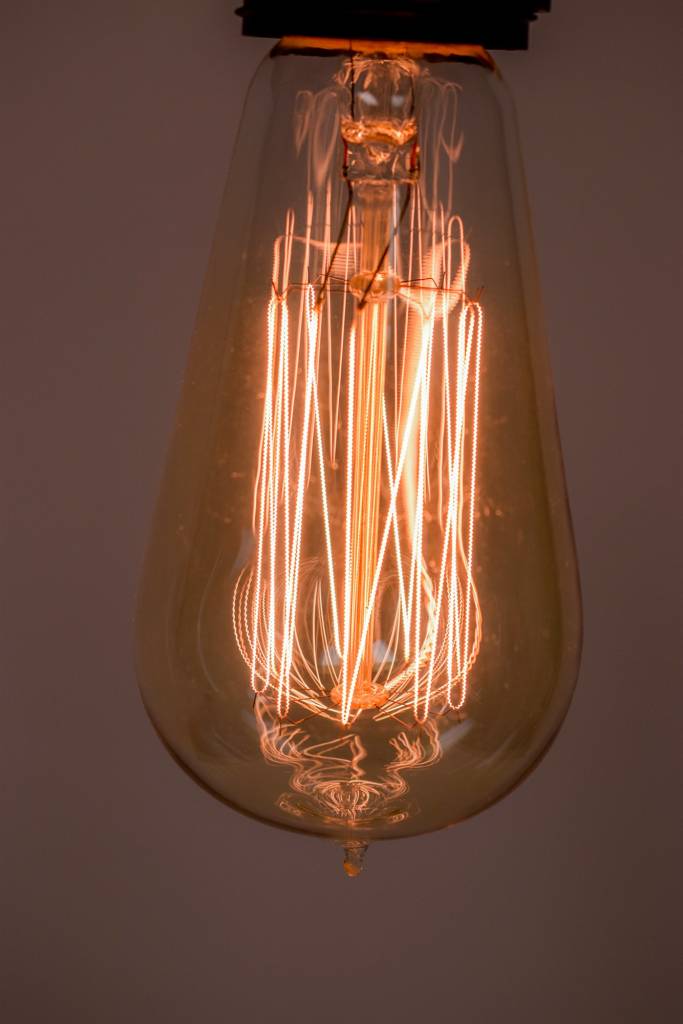 Vertical Edison Light Bulb