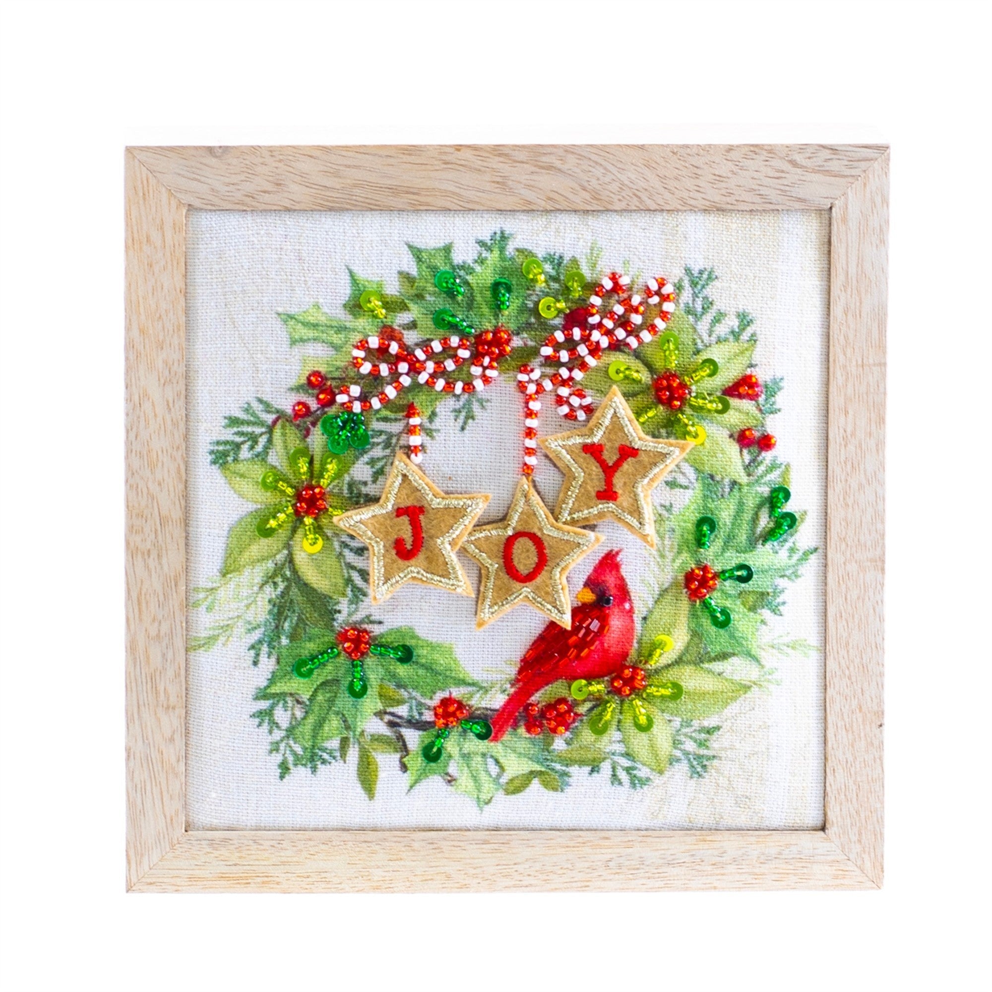 Beaded Joy Christmas Art