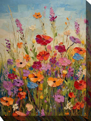40"x30" Beaming Blossoms Outdoor Canvas Art
