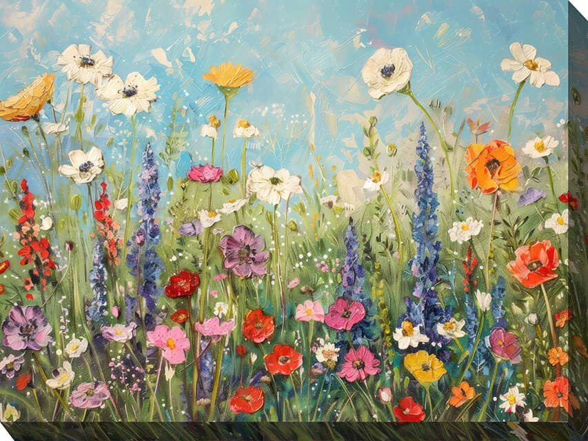 40"x30" Flourishing Field Outdoor Canvas Art