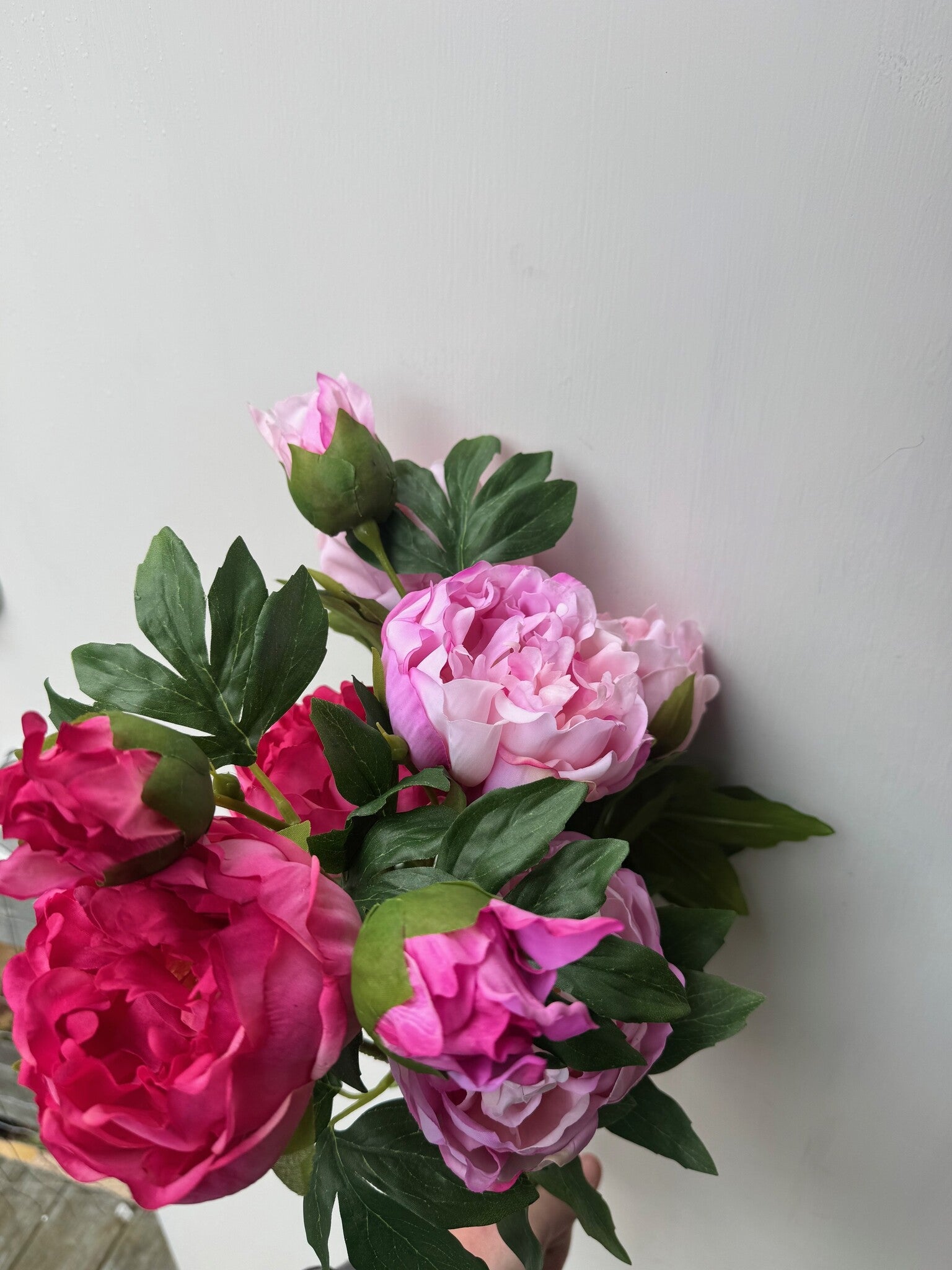 Natural Touch Ruffled Peony (3-Colors) (2-Sizes)