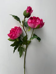 Natural Touch Ruffled Peony (3-Colors) (2-Sizes)