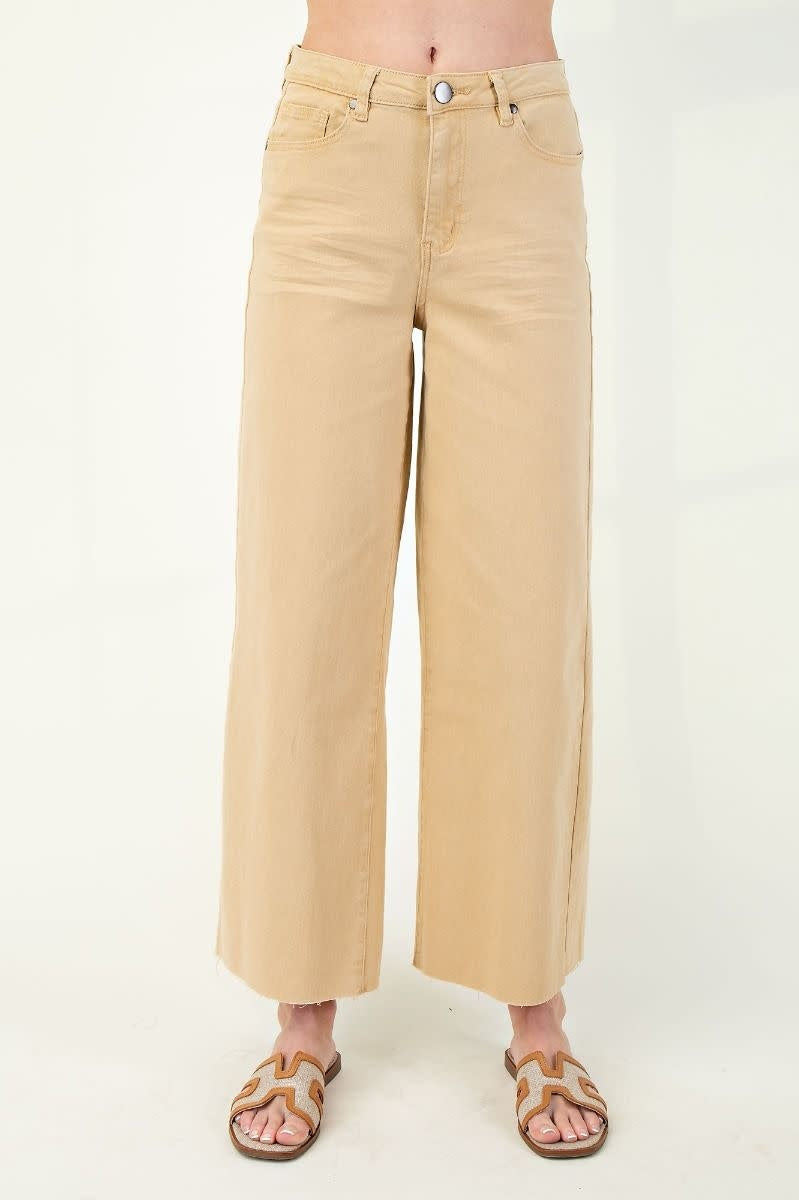 High Rise Twill Pant By: Easel (6-Colors)
