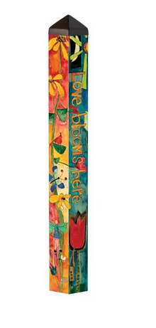 40" Love Garden Art Pole