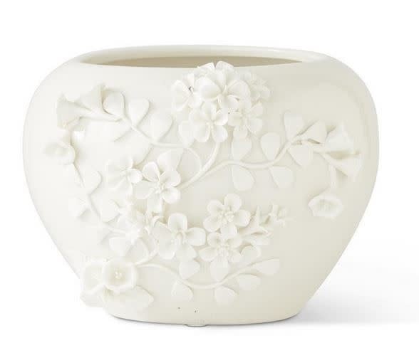 6.75'' Ceramic 3-D Floral Vase