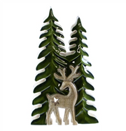Wooden Evergreen Tree & Reindeer Puzzle