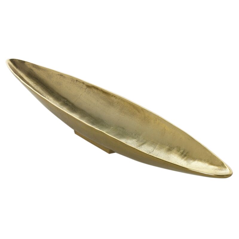 Gold Leaf Metal Centerpiece Tray