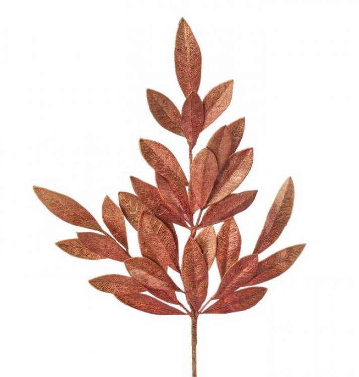 Copper Sparkle Bay Leaf Spray