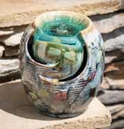 Ceramic Dragonfly Tabletop Fountain