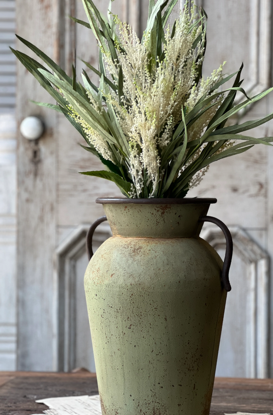 16" Metal Carthage Handled Vase