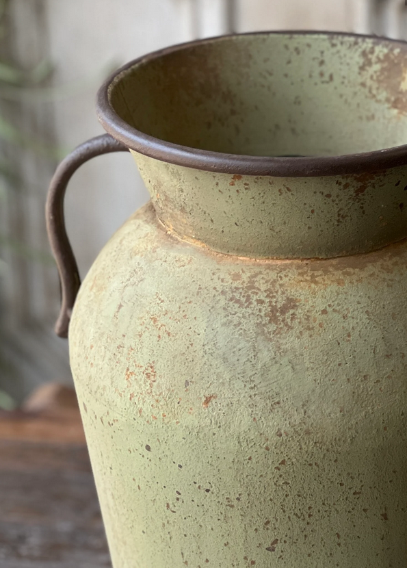 16" Metal Carthage Handled Vase