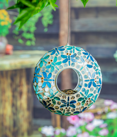 Mosaic Glass Birdfeeder (4-Colors)