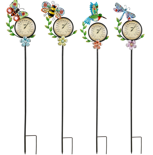 36" Thermometer Garden Stake (4-Styles)