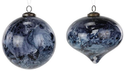 Large Glass Blue Marble Ornament (2-Styles)