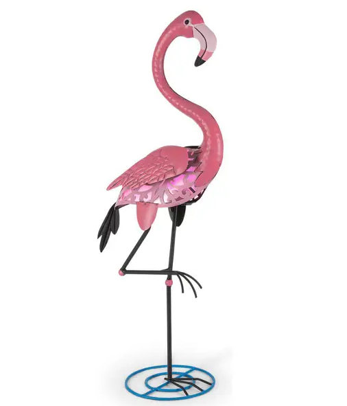 Solar Metal Flamingo