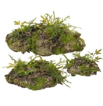 Set of 6 Faux Moss Mounds