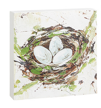 8" Blue Eggs in Nest Wall Decor (2 Styles)
