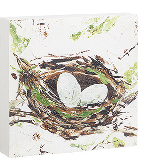 8" Blue Eggs in Nest Wall Decor (2 Styles)