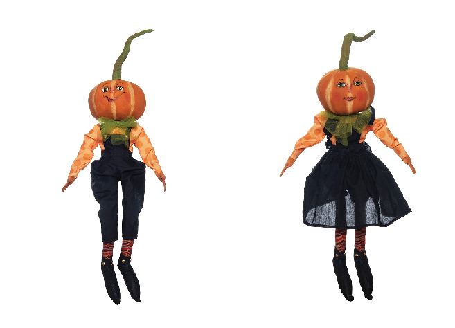 Susie & Huey Pumpkin Head Couple