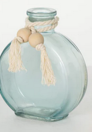 Glass Vase With Rope Tassel