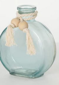 Glass Vase With Rope Tassel