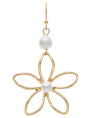 Pearl Top Flower Earrings (2-Colors)
